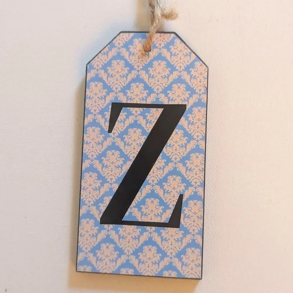 NWT Colorful Letter 'Z' Wooden Sign Michaels Rustic Autumn Home Wall Decor NEW